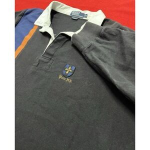 Men's Size 2XL polo Ralph Lauren Fleur De Lis Long Sleeve Quarter Button